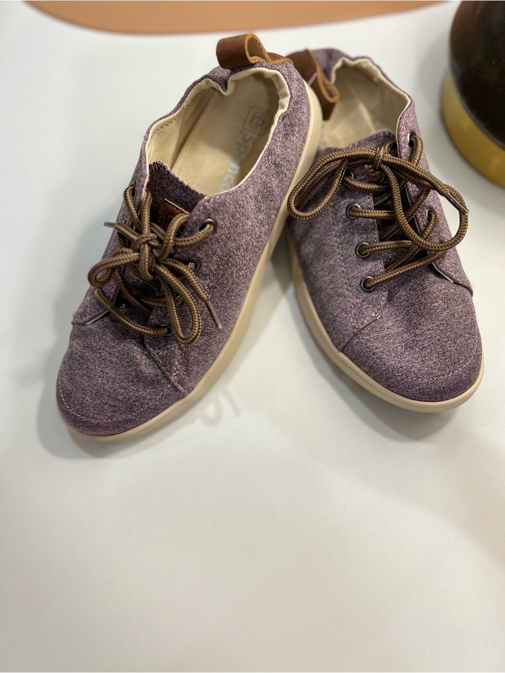 Casual Purple Canvas Lace-Up Sneakers